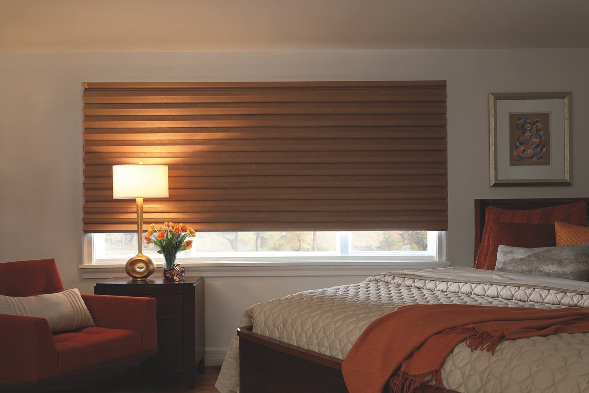 Custom shades for a great night’s sleep, featuring Roman shades, cellular shades near Roseville, California (CA)