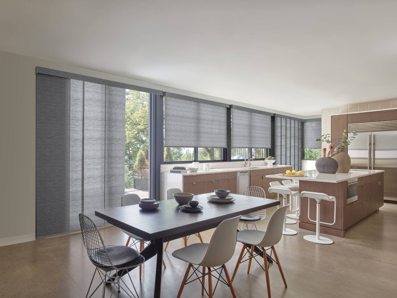 Hunter Douglas Cadence® Vertical Blinds on sliding glass doors near Roseville, California (CA)